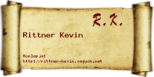 Rittner Kevin névjegykártya